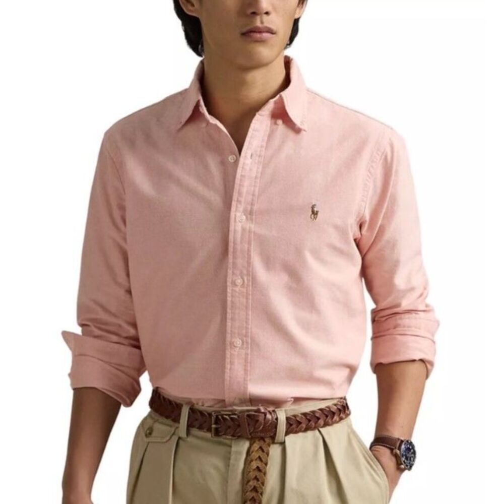 Polo Ralph Lauren Men's Soft Orange Oxford Cloth LS Button-Down Shirt Size XXL